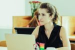 Woman sitting at a desk